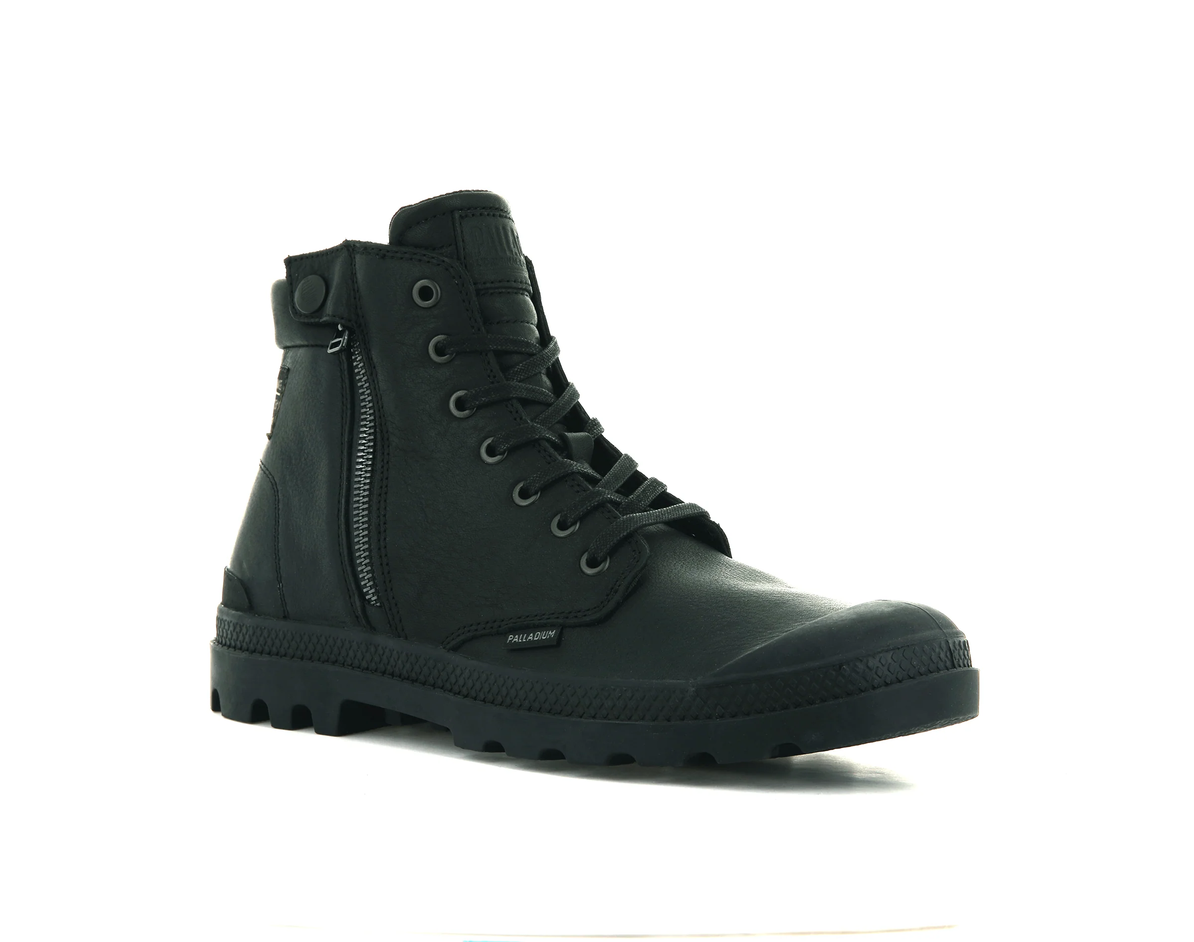 06855-008-M | PAMPA BKR ZIP LEATHER | BLACK/BLACK - Image 2
