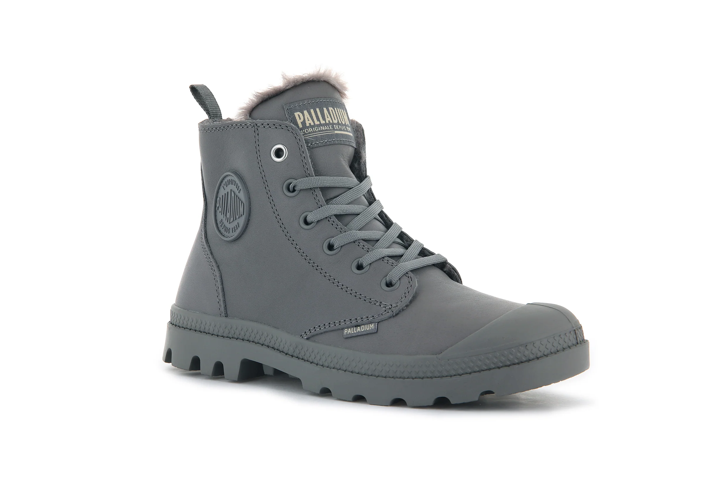 97223-071-M | PAMPA HI ZIP LEATHER S | GRAY FLANNEL - Image 2