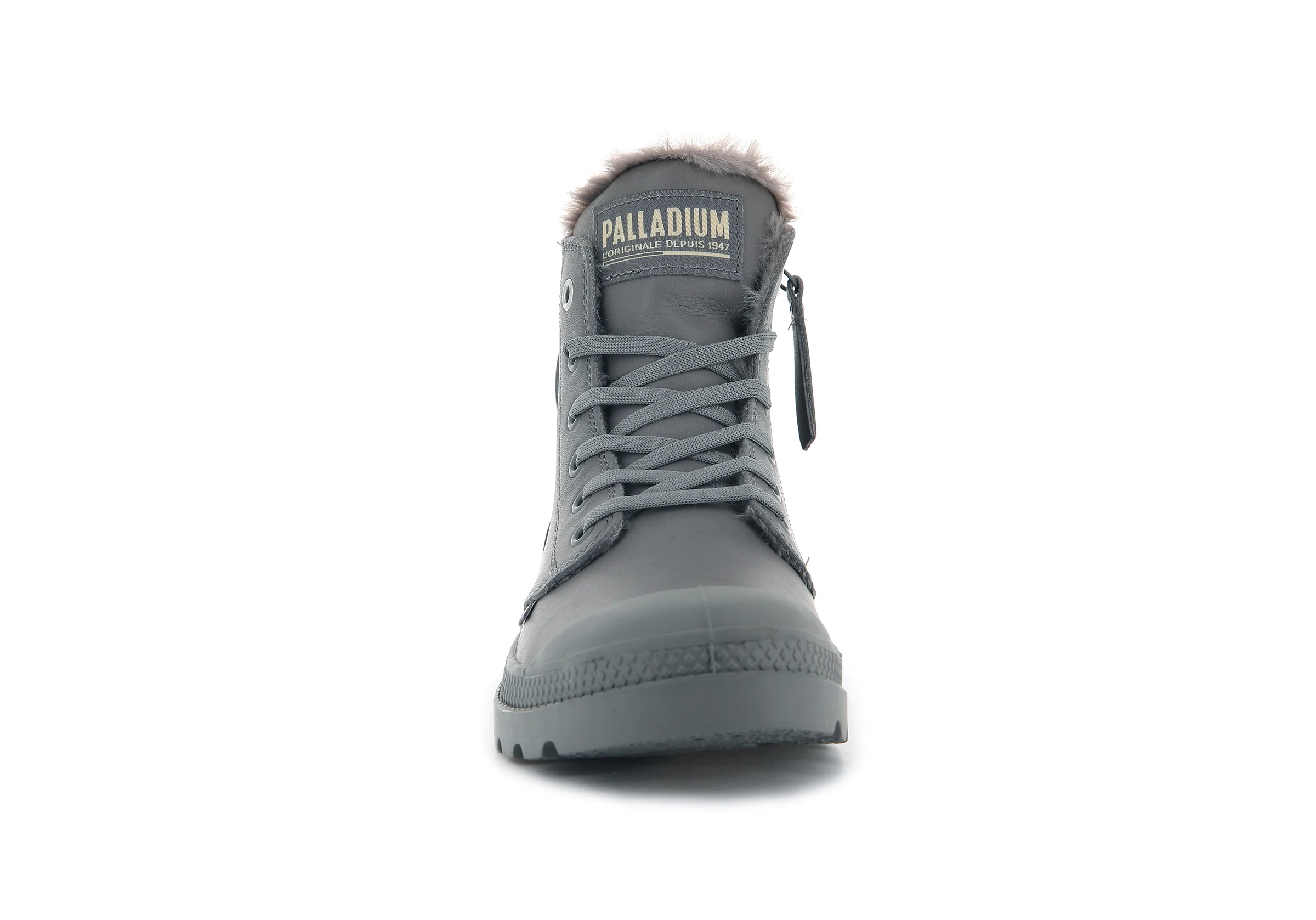 97223-071-M | PAMPA HI ZIP LEATHER S | GRAY FLANNEL - Image 3