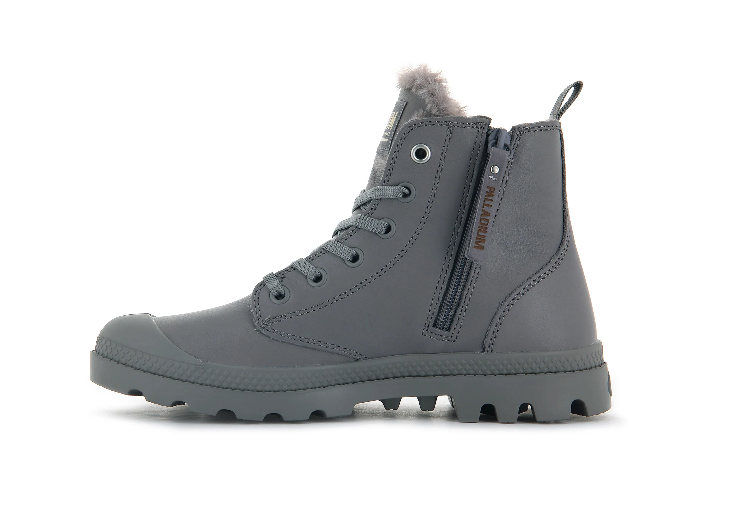 97223-071-M | PAMPA HI ZIP LEATHER S | GRAY FLANNEL - Image 4