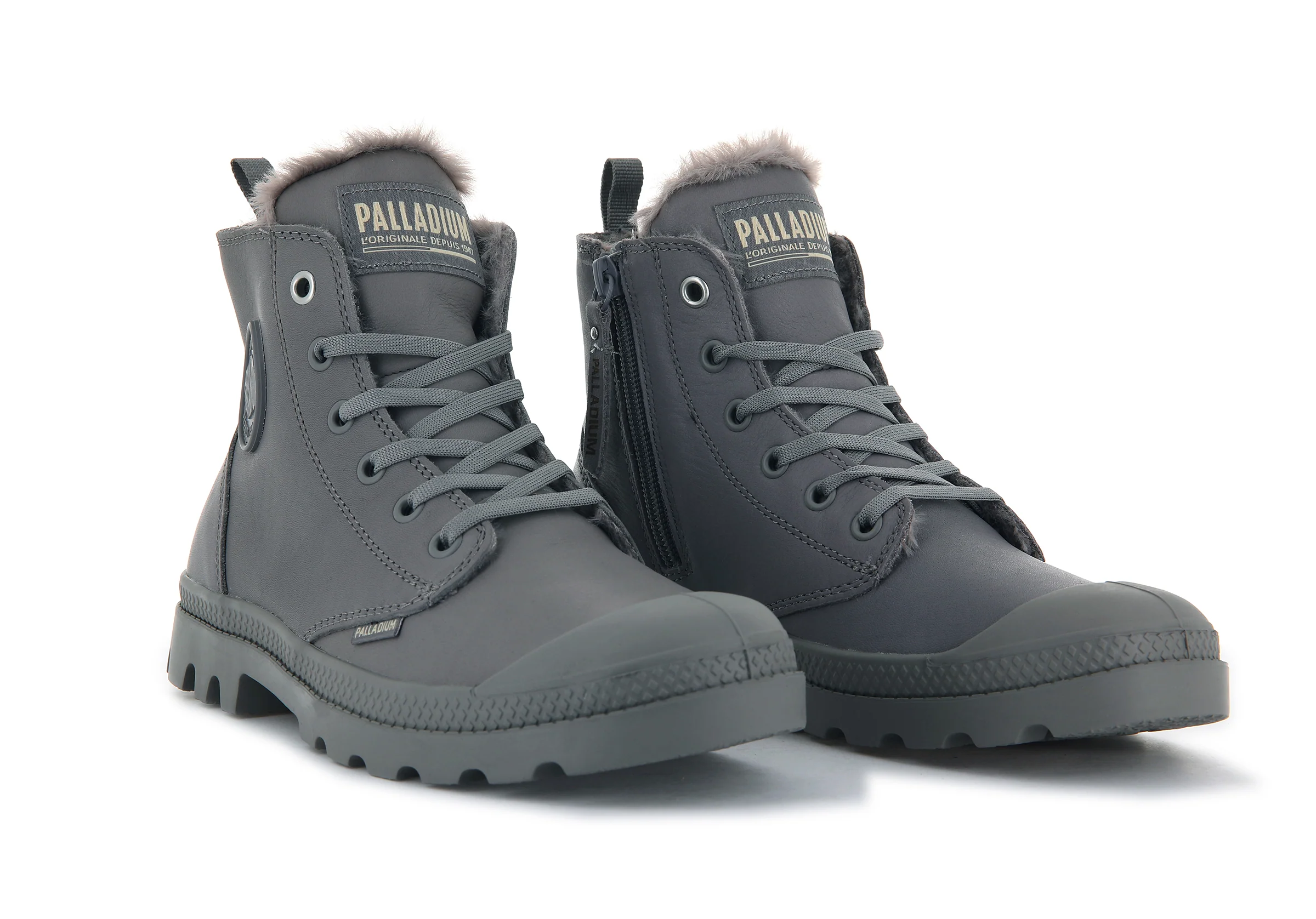 97223-071-M | PAMPA HI ZIP LEATHER S | GRAY FLANNEL - Image 6